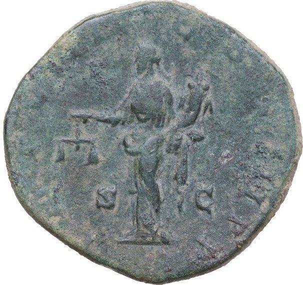 Romeinse Rijk. Marcus Aurelius (AD 161-180). Sestertius Rome, Postzegels en Munten, Munten | Europa | Niet-Euromunten
