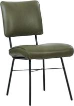 Olijfgroene leren industriële design eetkamerstoel - Granada, Huis en Inrichting, Stoelen, Overige kleuren, Nieuw, Ophalen of Verzenden