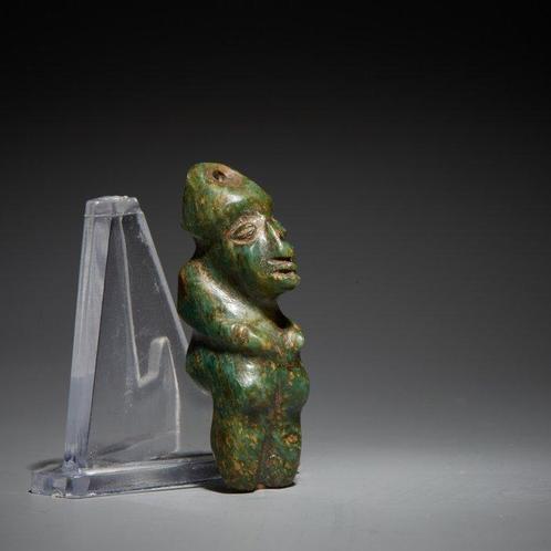 Mixteca, Mexico Steen Hangerfiguur. 12e-15e eeuw n.Chr., Verzamelen, Mineralen en Fossielen