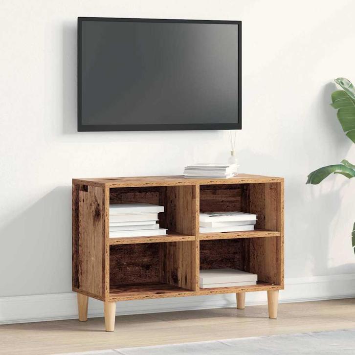 vidaXL TV Kast Oud hout 69,5 x 30 x 50 cm Bewerkt hout, Huis en Inrichting, Kasten |Televisiemeubels, Nieuw, Verzenden
