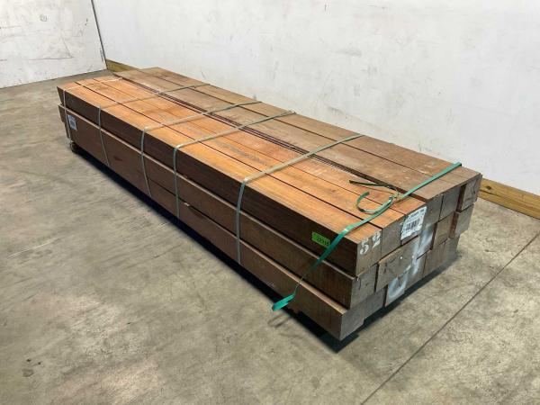 Veiling - 6x Azobé paal met diamantkop 300x14x14cm, Tuin en Terras, Palen, Balken en Planken