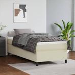 vidaXL Boxspring bed kunstleer crèmekleurig 90x190 cm, Verzenden