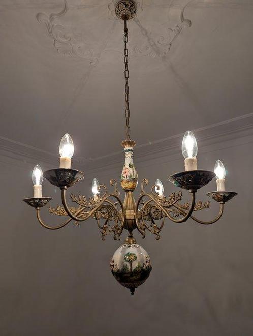 Lampe à suspendre - Céramique - Lustre à suspension -, Antiek en Kunst, Curiosa en Brocante