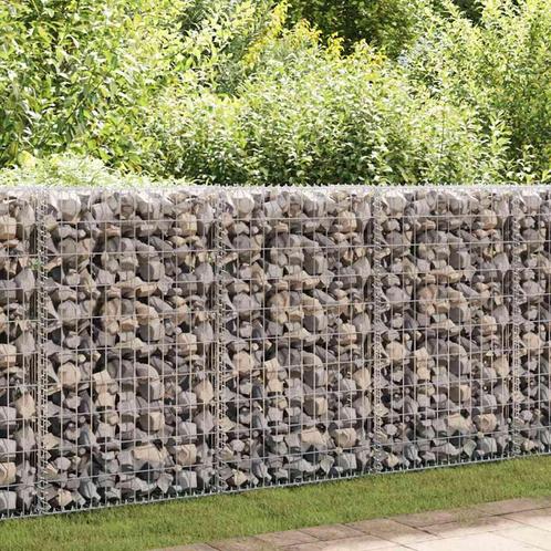 vidaXL Schanskorf met deksels 100x80x30 cm gegalvaniseerd, Tuin en Terras, Tuinhekken en Hekwerk, Nieuw, Verzenden