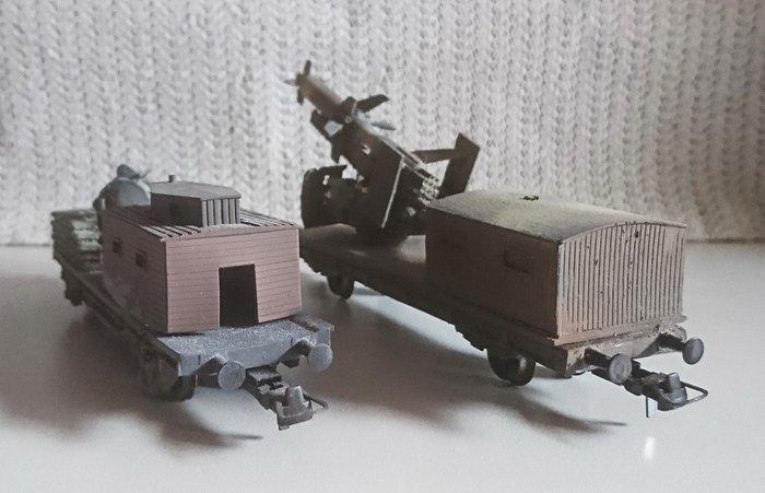 Unbekannte Marke H0 - Modeltrein goederenwagon (2) -, Hobby en Vrije tijd, Modeltreinen | H0