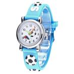 Fako® - Kinderhorloge - 3D - Voetbal - Lichtblauw, Handtassen en Accessoires, Nieuw, Verzenden