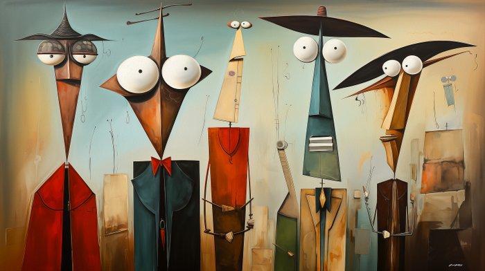 Giancarlo Colombo - GCD Art - Weirdos #69, Antiquités & Art, Art | Peinture | Moderne