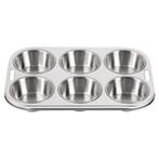 Bakvorm RVS | Cap. 6 muffins | 270(b)x190(l)cm Vogue, Verzenden, Nieuw in verpakking