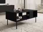 Meubella Salontafel zwart 100x55x46cm | Rechthoekig, Huis en Inrichting, Tafels | Salontafels, Verzenden, Nieuw, 50 tot 100 cm