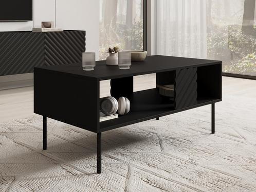 Meubella Salontafel zwart 100x55x46cm | Rechthoekig, Huis en Inrichting, Tafels | Salontafels, Nieuw, 50 tot 100 cm, Minder dan 50 cm