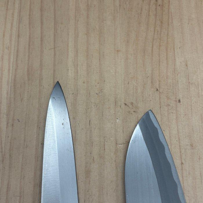 Damaged Japanese knives set CA301 - Keukenmes - Staal -, Antiquités & Art, Antiquités | Ustensiles de cuisine