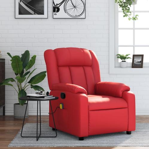 vidaXL Massagestoel verstelbaar kunstleer rood, Huis en Inrichting, Fauteuils, Nieuw, Verzenden
