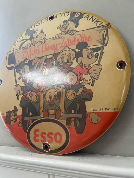 Zeldzaam Disney Esso reclamebord – Mickey Mouse, Donald Duck, Verzamelen, Disney