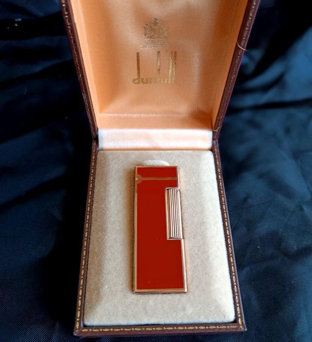 Dunhill - Zakaansteker - Goud, Chinese rode lak, Verzamelen, Rookartikelen, Aanstekers en Luciferdoosjes