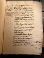 Anonyme - Manuscrit notarié en français, reliure en vélin,