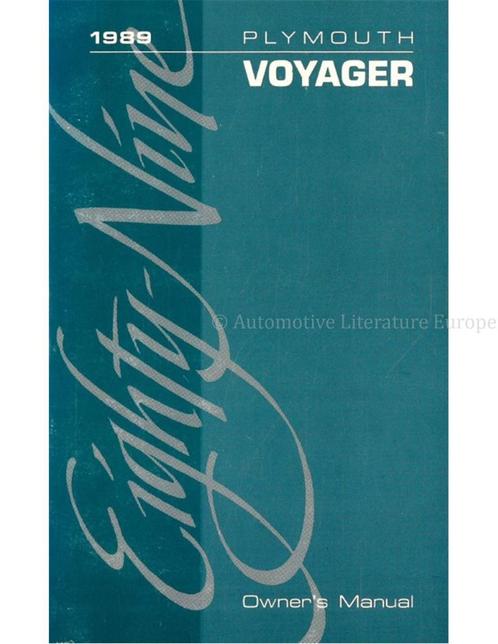 1989 PLYMOUTH VOYAGER INSTRUCTIEBOEKJE ENGELS (USA), Auto diversen, Handleidingen en Instructieboekjes