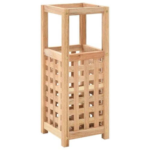 vidaXL Paraplubak 18x18x50 cm massief walnotenhout, Huis en Inrichting, Woonaccessoires | Paraplubakken, Nieuw, Verzenden