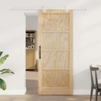 vidaXL Schuifdeur Wit 83 x 202 cm, Doe-het-zelf en Bouw, Deuren en Vliegenramen, Verzenden, Nieuw