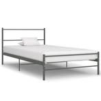 vidaXL Bedframe metaal grijs 100x200 cm, Huis en Inrichting, Slaapkamer | Bedden, Verzenden, Nieuw