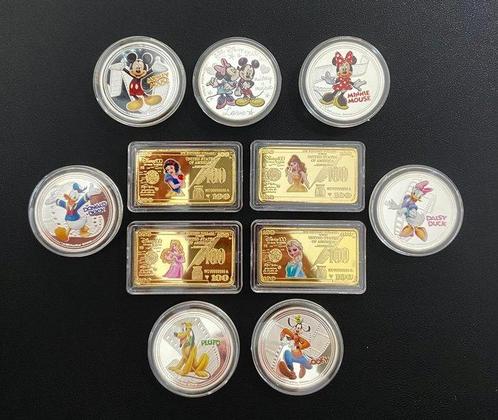 Verenigde Staten. Collection of 11 Silver and Gold Plated, Verzamelen, Disney