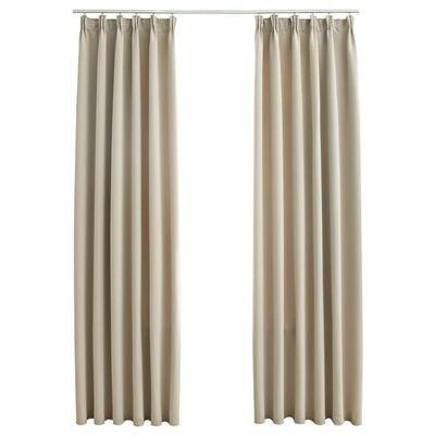 Verduisterende Gordijnen Beige 140x175 | Retour Deal | 40..., Huis en Inrichting, Stoffering | Gordijnen en Lamellen, Beige, Nieuw