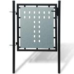 vidaXL Portail simple de clôture Noir 100x125 cm