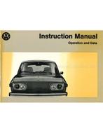 1973 VOLKSWAGEN 412 INSTRUCTIEBOEK ENGELS