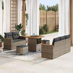 vidaXL Tuinbank Set 8 pcs Grijs poly rattan, Jardin & Terrasse, Verzenden