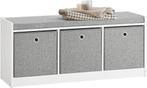 2dekans | SoBuy opbergbankje - Grijs - 102x32x45 cm, Huis en Inrichting, Ophalen of Verzenden, Nieuw