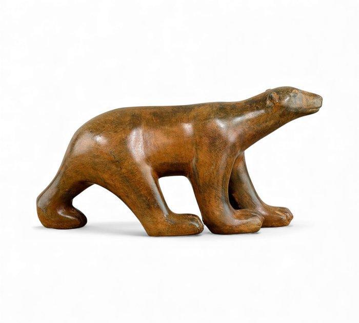 Pierre Chenet (XX-XXI) - sculptuur, Polar Bear - 34 cm in, Antiquités & Art, Curiosités & Brocante
