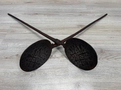 unieke XXL wafelijzer kniepertjesijzer - Outil de travail, Antiek en Kunst, Curiosa en Brocante
