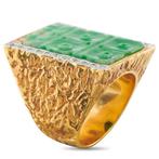 Bague - 14 carats Bague en or jaune 14 carats avec diamant, Bijoux, Sacs & Beauté, Bagues