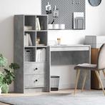 vidaXL Bureau met opslag met lade 2 pcs Beton Grijs 80 x 40, Verzenden, Nieuw