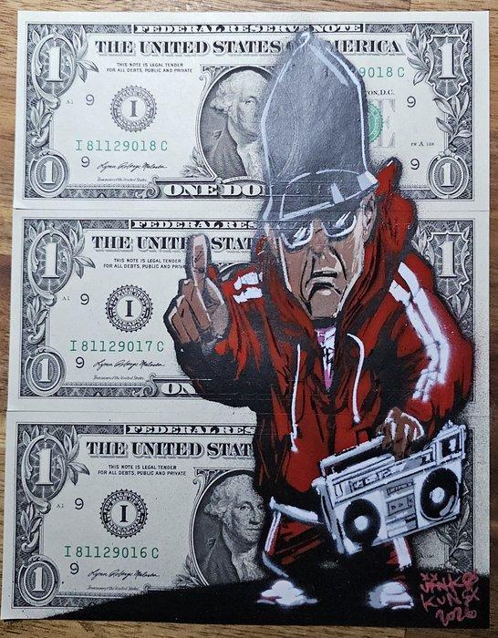 Jinks Kunst - BBOY DKA - 3 Real US $1 Banknotes - New, Antiek en Kunst, Kunst | Designobjecten