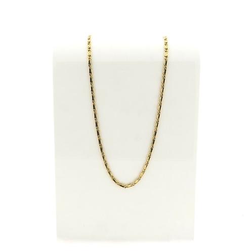 Gouden scroll schakel ketting; Midas | 54 cm, Bijoux, Sacs & Beauté, Colliers, Enlèvement ou Envoi