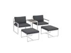 Veiling - Tuinset / Loungeset Bari - 5-delig - Donkergrijs, Tuin en Terras, Nieuw