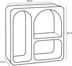 2dekans | Mica Decorations Frati Wandkast - L40 x B15 x H40, Huis en Inrichting, Kasten | Boekenkasten, Ophalen of Verzenden, Nieuw