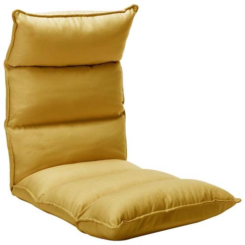 vidaXL Vloerstoel inklapbaar stof mosterdgeel, Huis en Inrichting, Stoelen, Nieuw, Verzenden