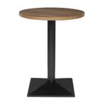 Tafel | Kunststof/Staal | Houtlook Blad | Zwart Frame |, Verzenden, Nieuw in verpakking