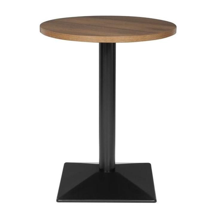 Tafel | Kunststof/Staal | Houtlook Blad | Zwart Frame |, Zakelijke goederen, Horeca | Keukenapparatuur, Nieuw in verpakking, Verzenden