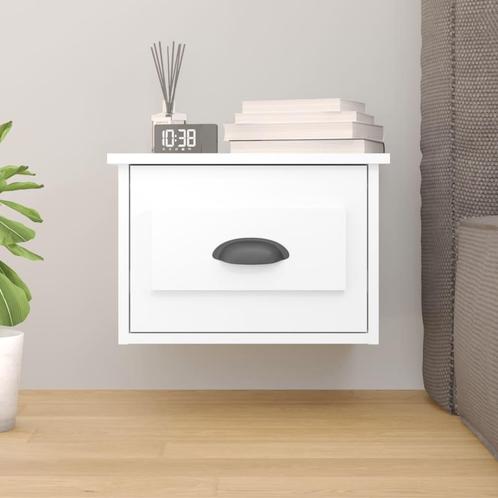 vidaXL Nachtkastje wandgemonteerd 41,5x36x28 cm wit, Huis en Inrichting, Slaapkamer | Nachtkastjes, Nieuw, Verzenden