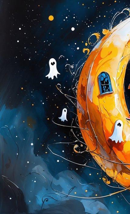 LuisonArt - Sogni di Luna Magica - XXL, Antiek en Kunst, Kunst | Schilderijen | Modern