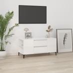 vidaXL Tv-meubel 102x44,5x50 cm bewerkt hout hoogglans wit, Huis en Inrichting, Verzenden, Nieuw