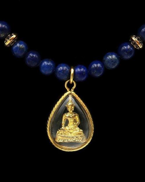 Lapis-lazuli - Collier bouddhiste - Reliquaire - Bouddha -, Antiek en Kunst, Antiek | Boeken en Manuscripten