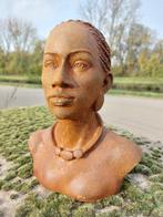 Beeld, statue African lady Colonial - 24 cm - Gietijzer, Antiquités & Art