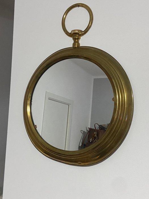 Wandspiegel- in de stijl fornasetti - Messing - Specchio, Antiek en Kunst, Curiosa en Brocante