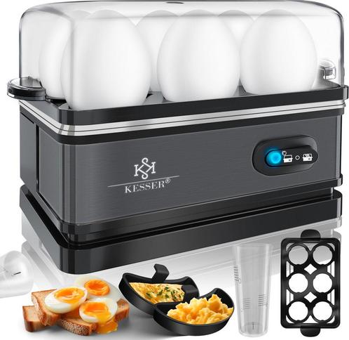 KESSER® Eierkoker - 6 Eieren - 400W - BPA-vrij - Antraciet, Huis en Inrichting, Woonaccessoires | Overige, Verzenden