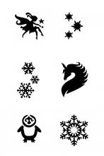 Glitter winter  tattoo stencils 12, Hobby en Vrije tijd, Nieuw, Verzenden