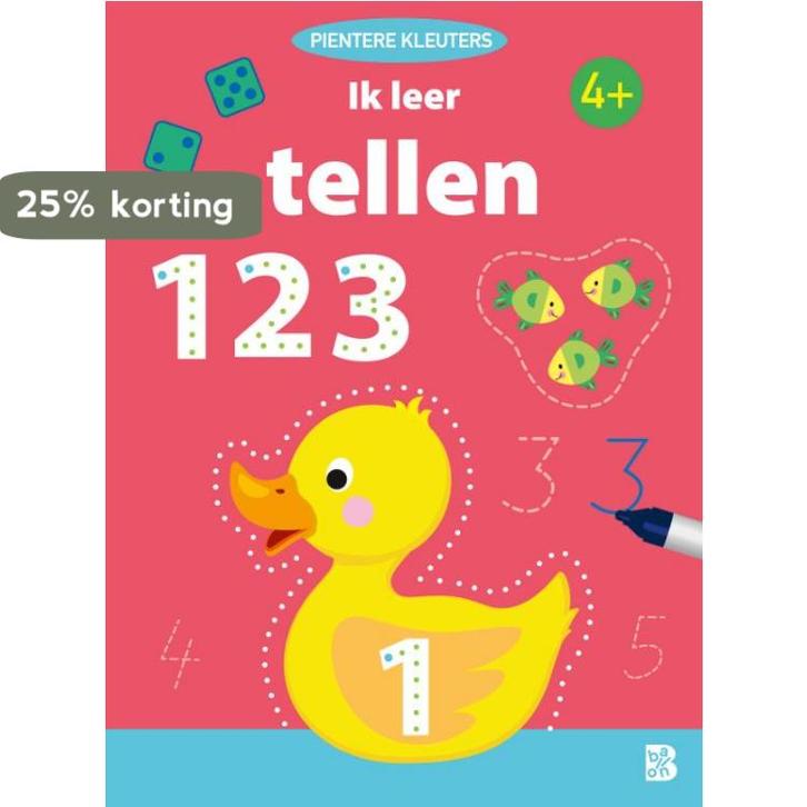 Ik leer tellen 4+ / Pientere kleuters (wipe & clean) / 1, Boeken, Kinderboeken | Kleuters, Gelezen, Verzenden