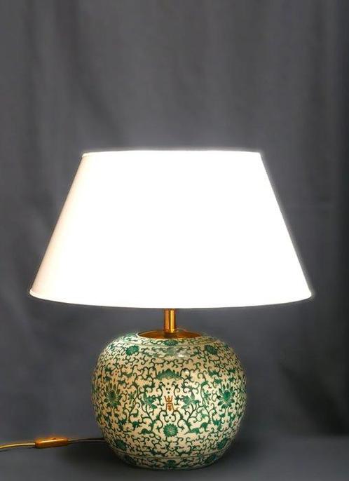 Lampe - Laiton, Porcelaine - fabriqué en Allemagne, Antiek en Kunst, Kunst | Designobjecten